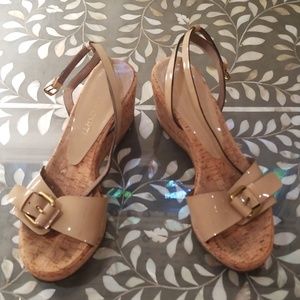 Stella McCartney nude wedges size 7.5 US
